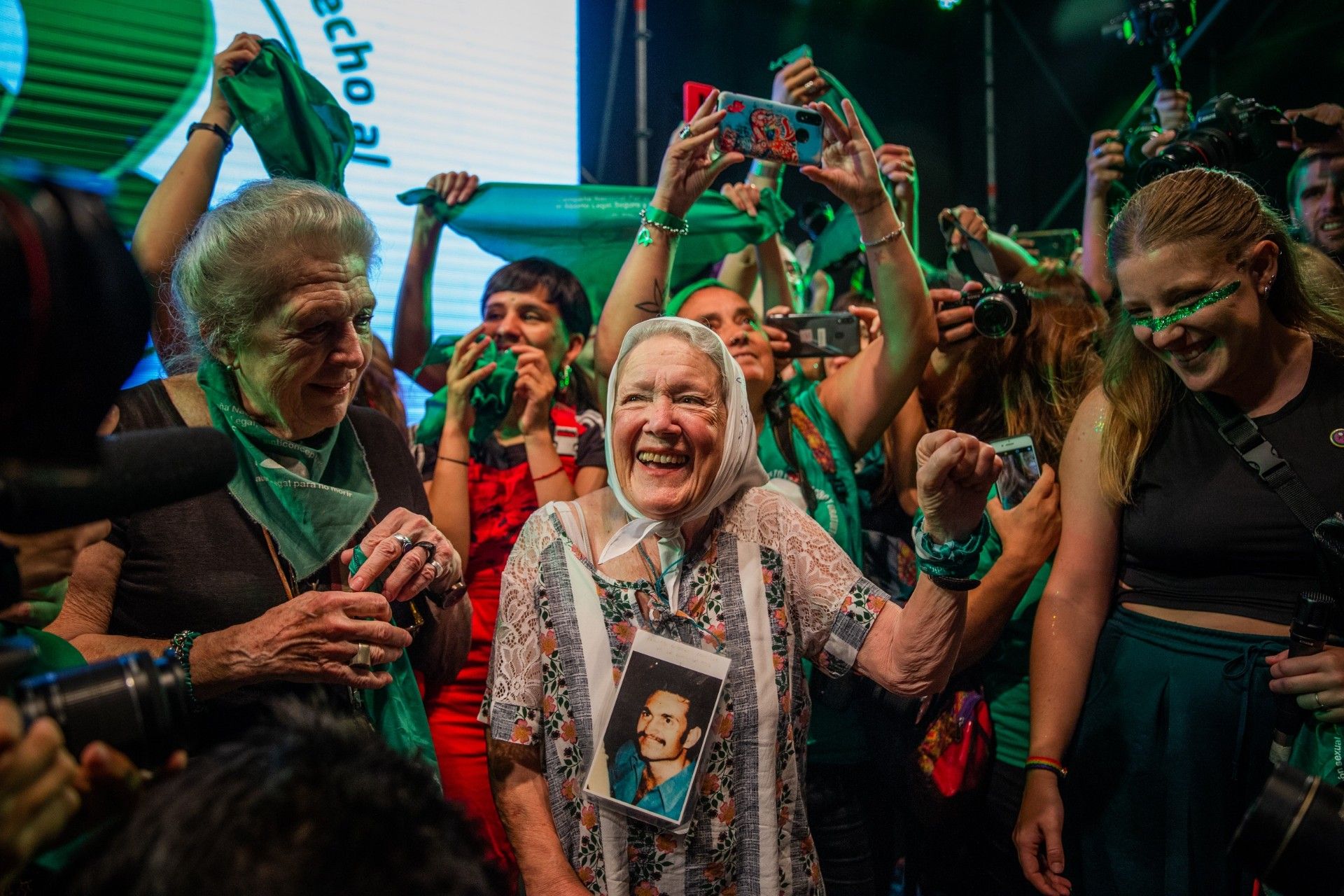 Norita con la juventud, las pibas y la exigencia de aborto legal, seguro y gratuito. Foto: Vicky Cuomo