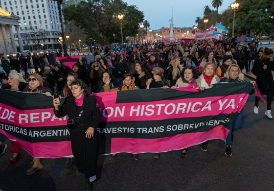 Concentración por la ley de reparación travesti trans